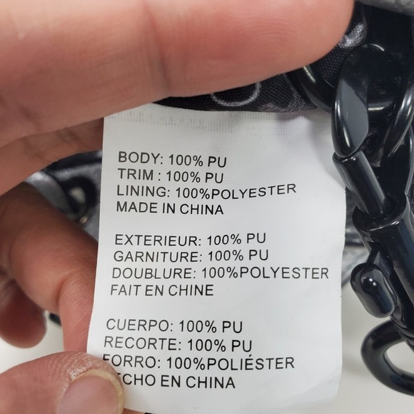 Steve Madden Metallic Studded Bada Hand Drawstring Pouch Small Bag - Picture 5 of 9